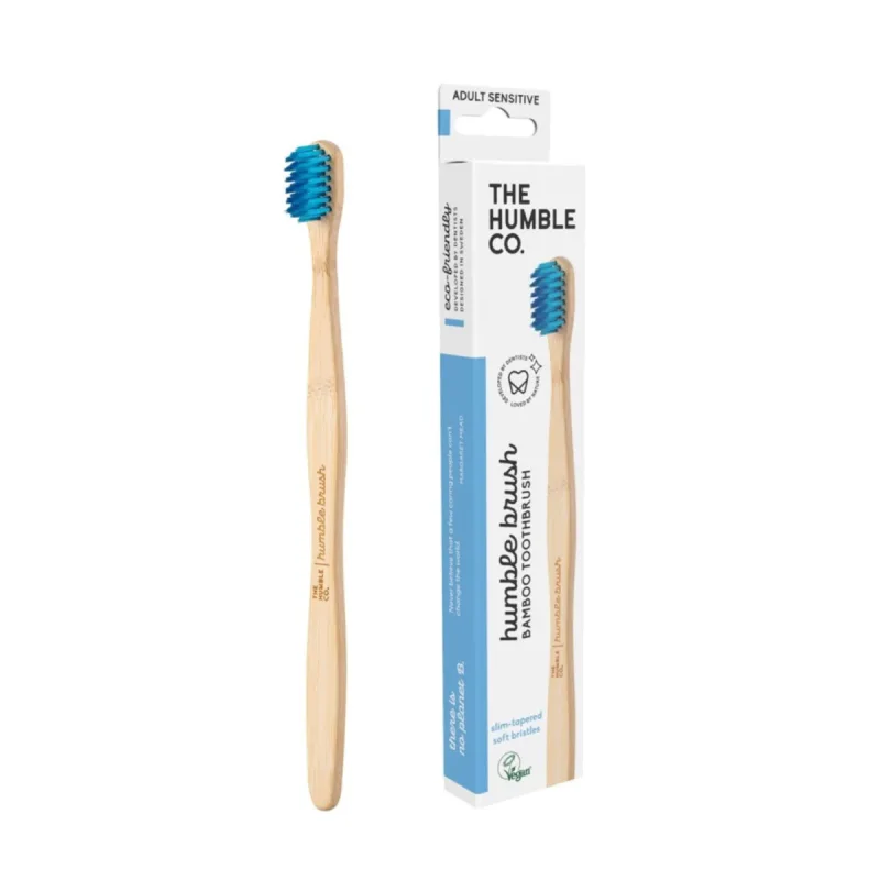 Periuta de dinti din bambus Adult Sensitive Blue, 1 bucata, Humble — preț și oferte