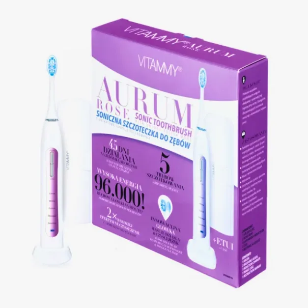 Periuta de dinti electrica VITAMMY Aurum Rose, 96000 vibratii/min, 5 moduri de periaj — preț și oferte