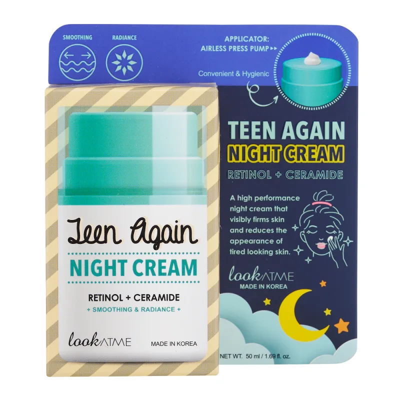 Crema de noapte cu retinol si ceramide Teen Again, 50ml, Look At Me — preț și oferte