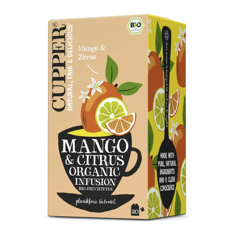 Ceai infuzie Mango si Citrice Eco, 36g, Cupper — preț și oferte
