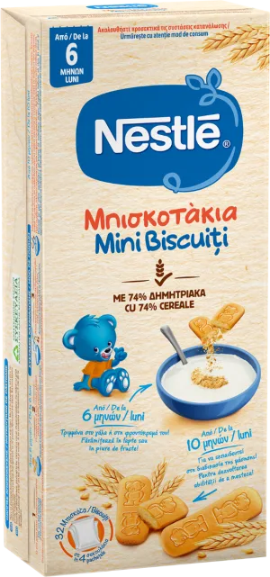 Mini Biscuiti pentru copii de la +6 luni, 180g, Nestle