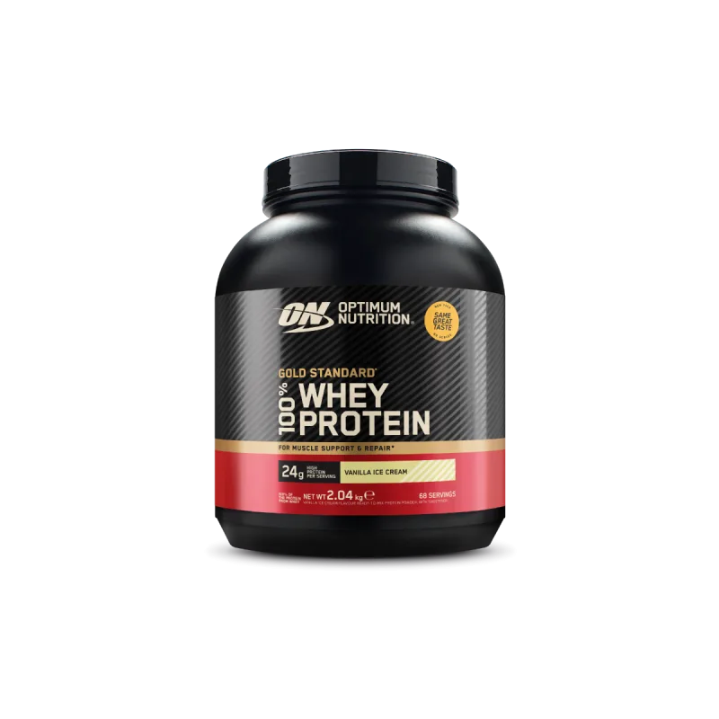 Proteine din zer 100% Whey Gold Standard cu aroma de vanilie, 2.04kg, Optimum Nutrition — preț și oferte