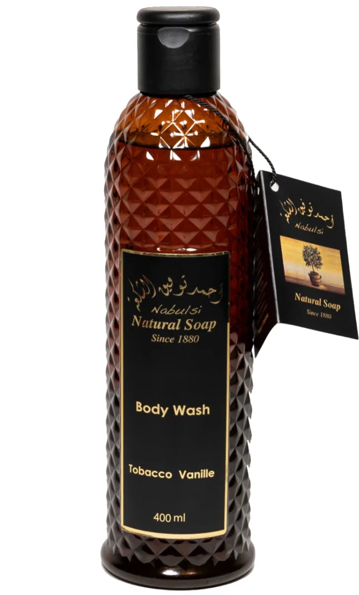 Gel de dus cu ulei de masline si ulei de tobacco&vanilie, 400ml, Nabulsi — preț și oferte