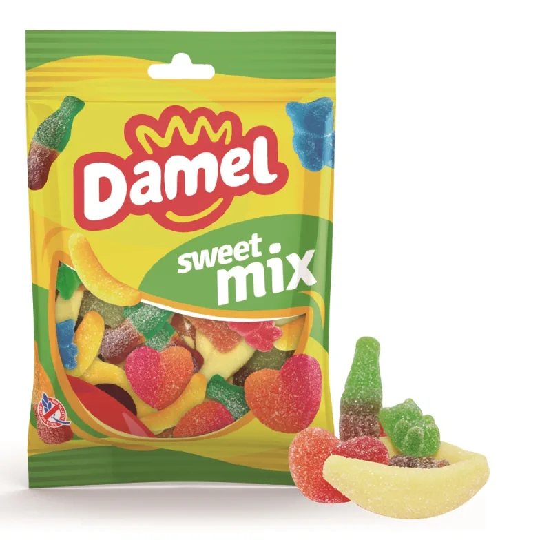 Jeleuri gumate glazurate Sweet Mix, 80g, Damel — preț și oferte