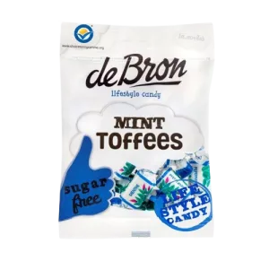 Caramele moi cu aroma de menta fara zahar si fara gluten, 90g, Debron