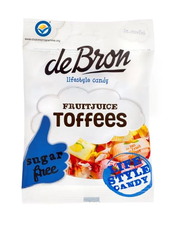 Caramele moi cu aroma de fructe fara zahar si fara gluten, 90g, Debron — preț și oferte