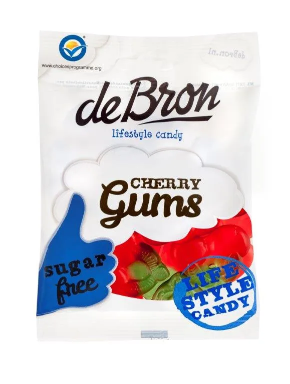 Jeleuri gumate cu aroma de cirese fara zahar si fara gluten, 90g, Debron — preț și oferte