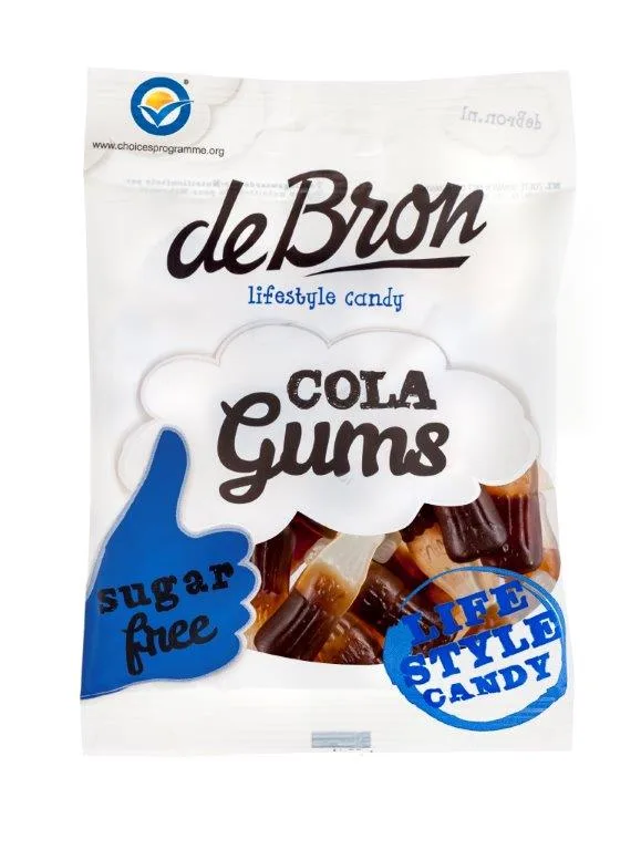 Jeleuri gumate cu aroma de cola fara zahar si fara gluten, 100g, Debron — preț și oferte