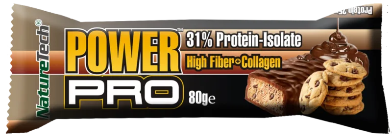 Baton energizant cu biscuiti si bucati de ciocolata Power Pro, 80g, Nature Tech — preț și oferte