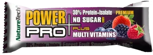Baton energizant cu aroma de fructe de padure Power Pro Plus, 80g, Nature Tech