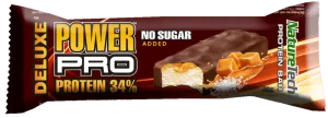 Baton energizant cu caramel sarat Power Pro Deluxe, 80g, Nature Tech