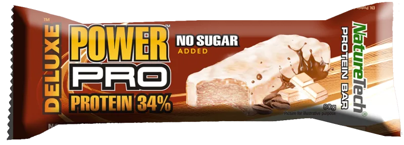 Baton energizant cu mocca Power Pro Deluxe, 80g, Nature Tech — preț și oferte
