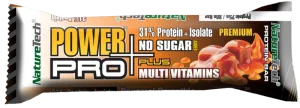 Baton energizant cu aroma de caramel Power Pro Plus, 80g, Nature Tech