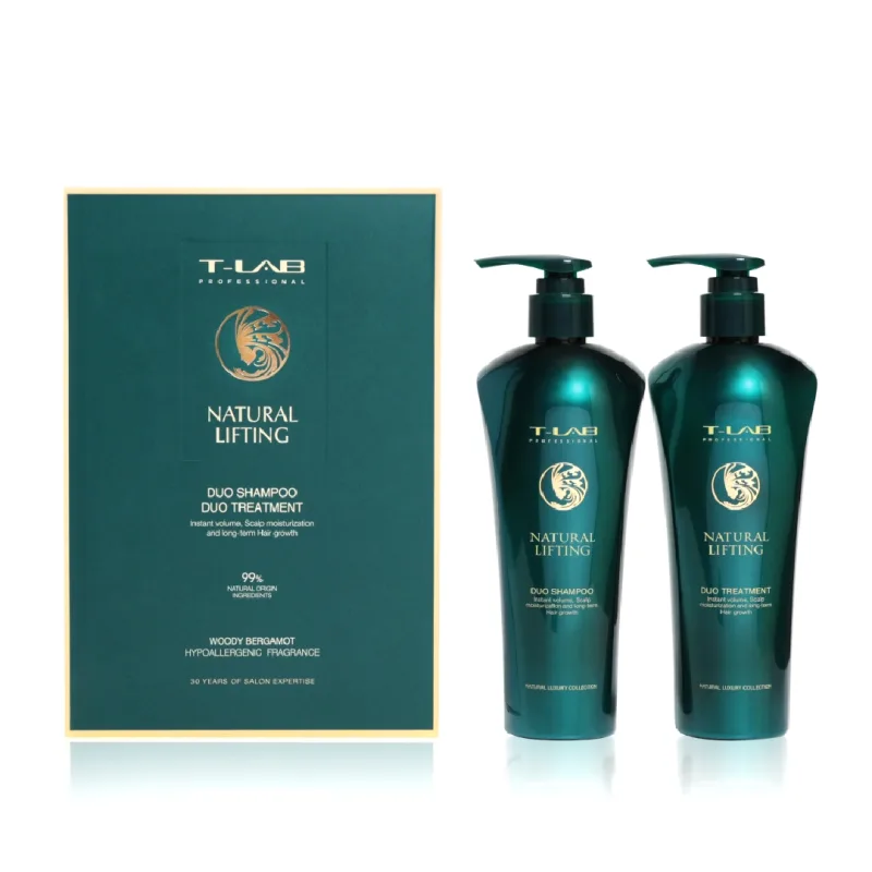 Set Profesional Duo Sampon si Tratament Natural Lifting, 600ml, T-LAB Professional — preț și oferte