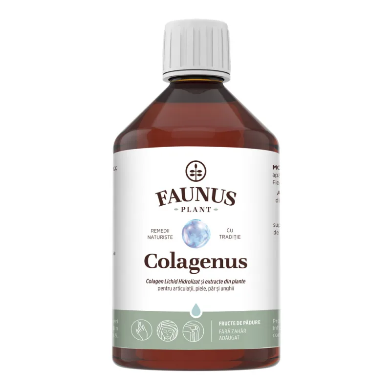 Colagen lichid pentru articulatii si piele Colagenus, 500ml, Faunus Plant — preț și oferte