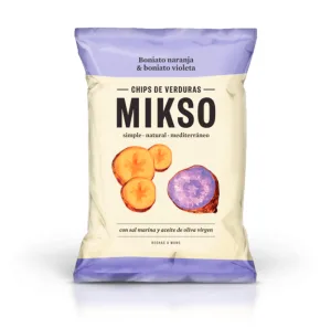 Chipsuri din cartofi dulci portocalii & violet, 85g, Mikso