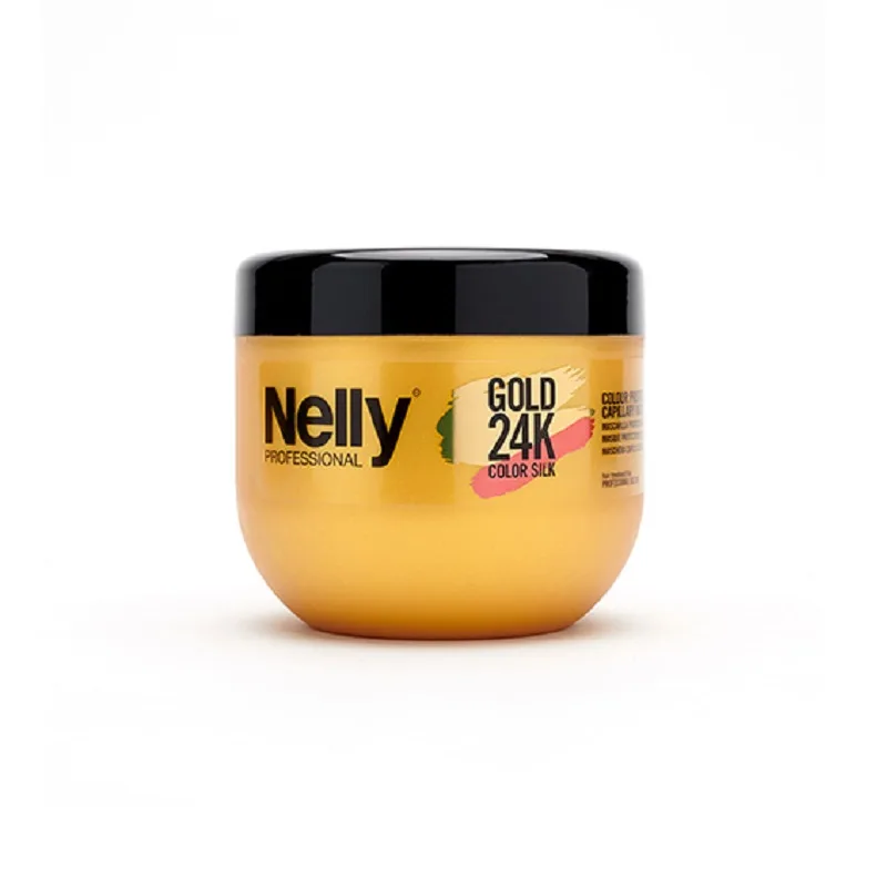 Masca protectoare pentru parul vopsit Gold 24K Silk, 500ml, Nelly Professional — preț și oferte