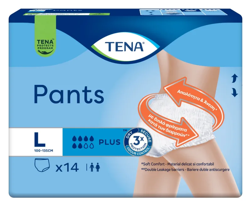 Scutece pentru adulti Pants Plus L, 14 bucati, Tena — preț și oferte