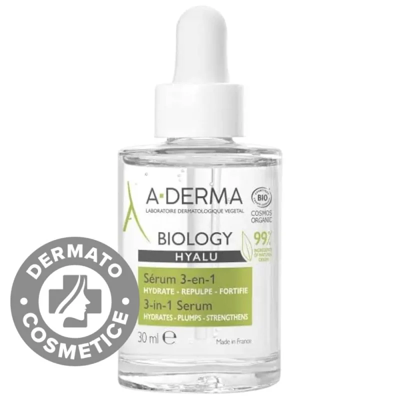 Serum 3in1 Hyalu Biology, 30ml, A-Derma — preț și oferte