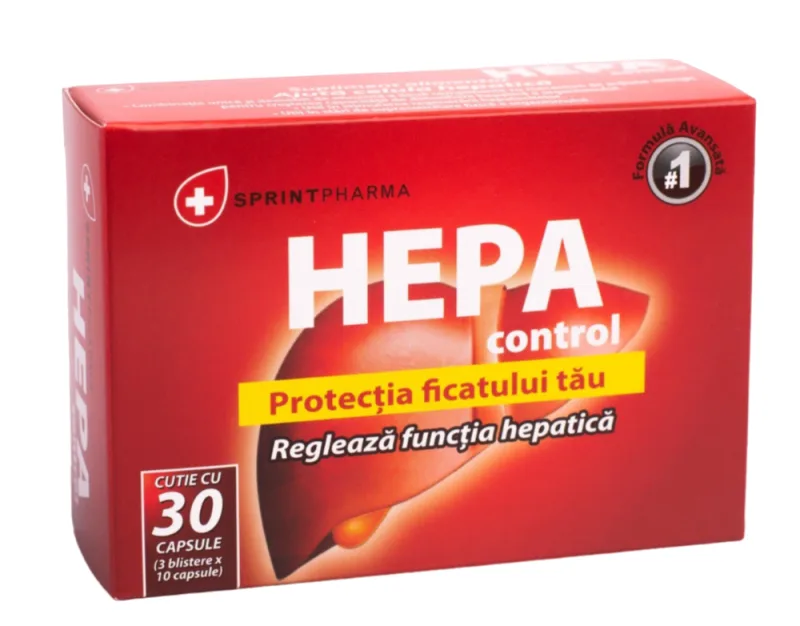 Supliment alimentar pentru protectia ficatului Hepa Control, 30 capsule, Sprint Pharma — preț și oferte