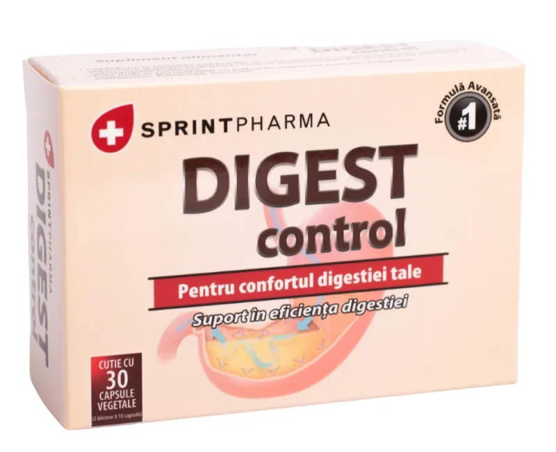 Supliment alimentar pentru digestie Digest Control, 30 capsule, Sprint Pharma — preț și oferte
