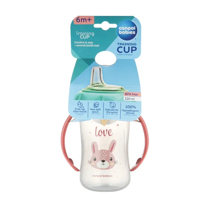 Cana antrenament din silicon Cute Animals, 320ml, Canpol babies — preț și oferte