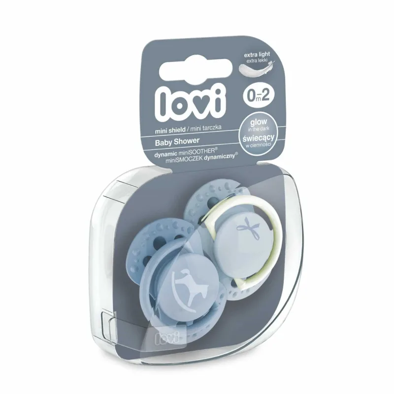 Suzeta din silicon pentru 0-2 luni Baby Shower baiat, 2 bucati, Lovi — preț și oferte