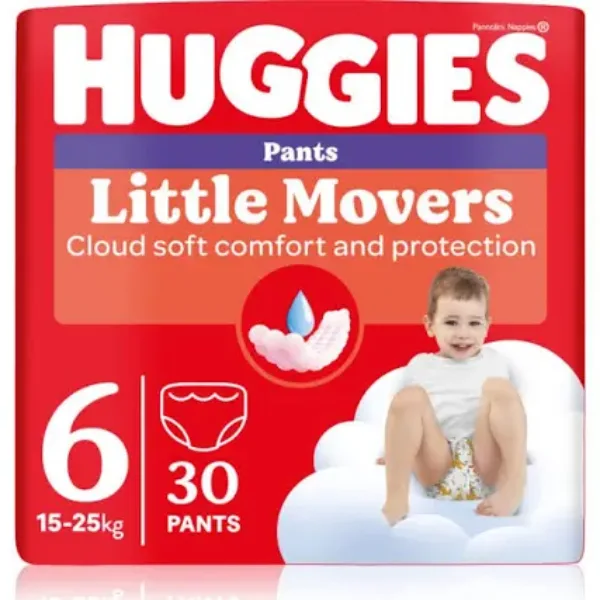 Scutece chilotel Little Movers Marimea 6 pentru 15-25 kg, 30 bucati, Huggies — preț și oferte