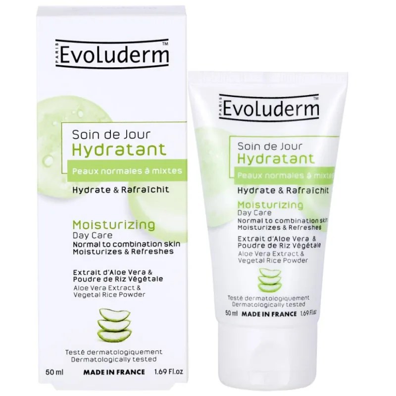 Crema de zi hidratanta pentru ten normal spre mixt, 50ml, Evoluderm — preț și oferte