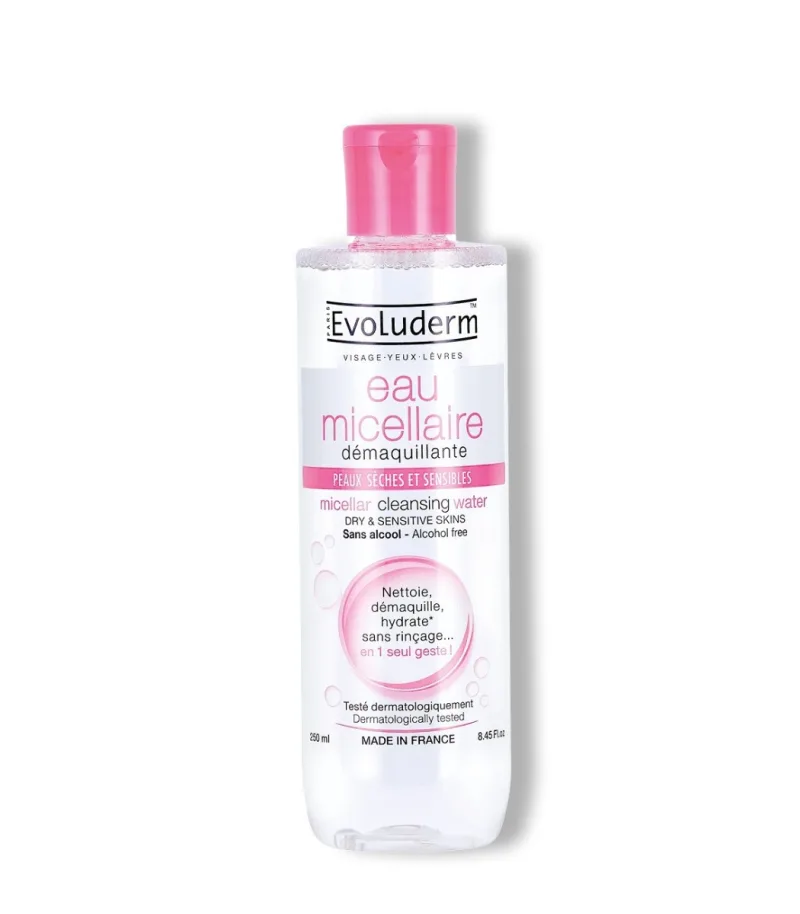 Apa micelara pentru demachierea tenului uscat si sensibil, 250ml, Evoluderm — preț și oferte