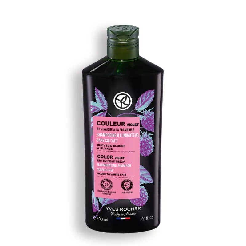 Sampon violet iluminator cu otet de zmeura, 300ml, Yves Rocher — preț și oferte