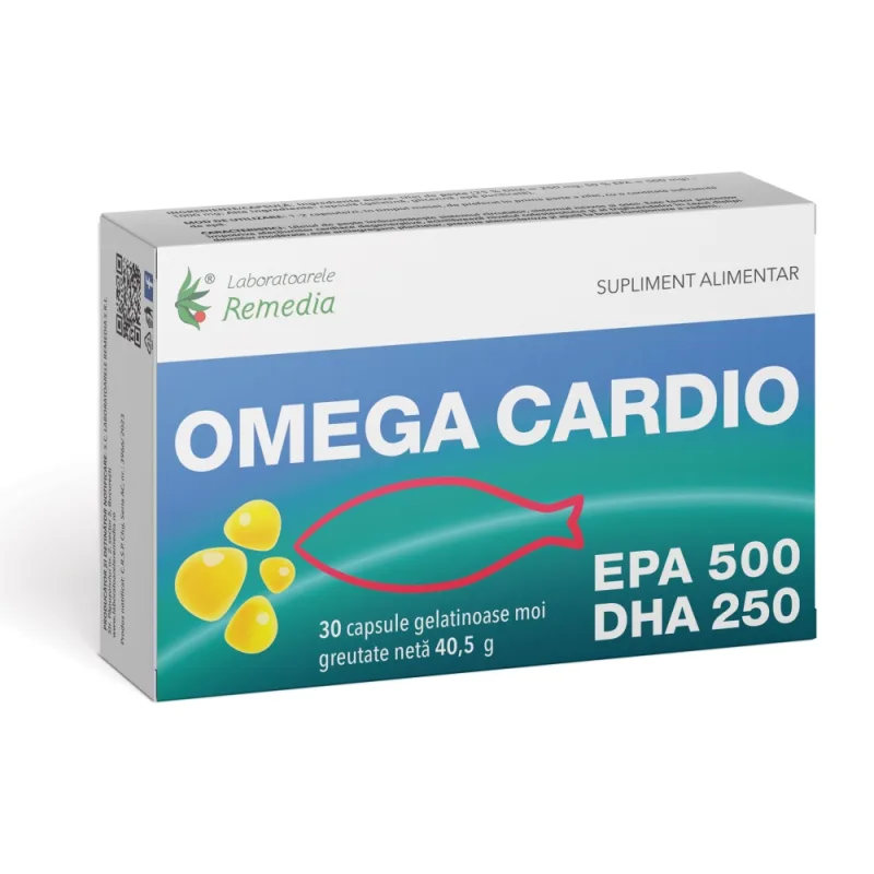 Omega Cardio, 30 capsule moi, Laboratoarele Remedia — preț și oferte