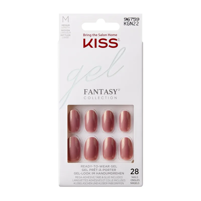 Unghii false Gel Fantasy Color Medium Oval, 28 bucati, Kiss — preț și oferte