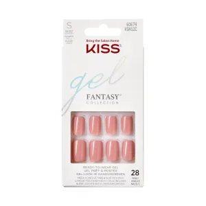 Unghii false Gel Fantasy Color Ribbons Short Squoval, 28 bucati, Kiss