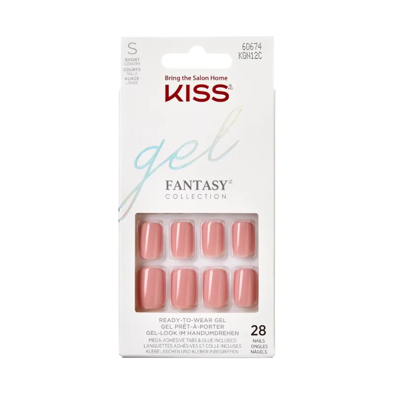 Unghii false Gel Fantasy Color Ribbons Short Squoval, 28 bucati, Kiss — preț și oferte