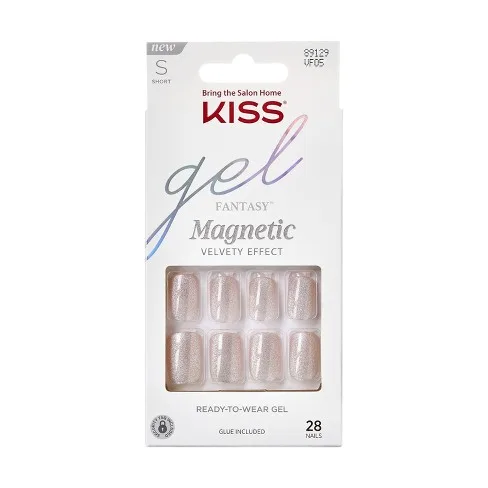 Unghii false Gel Fantasy Short Squovl Magnetic, 28 bucati, Kiss — preț și oferte