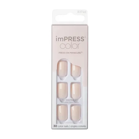 Unghii false imPress Point Pink, 30 bucati, Kiss — preț și oferte