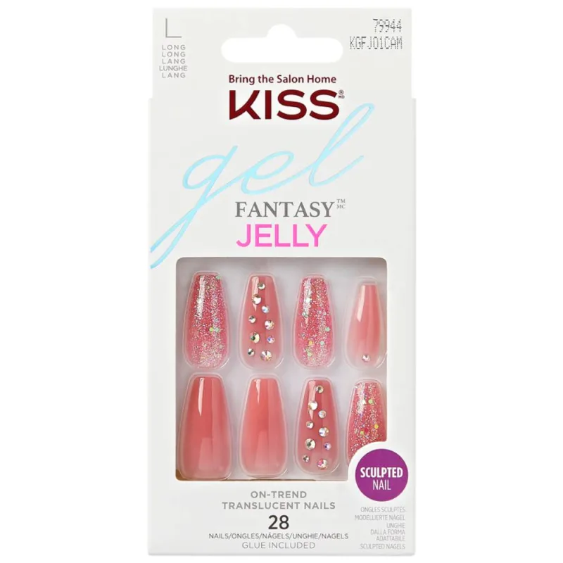 Unghii false Jelly Fantasy, 28 bucati, Kiss — preț și oferte