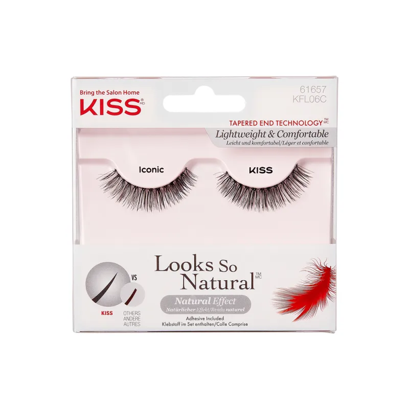 Gene false Looks so Natural Lash-iconic, 1 pereche, Kiss — preț și oferte