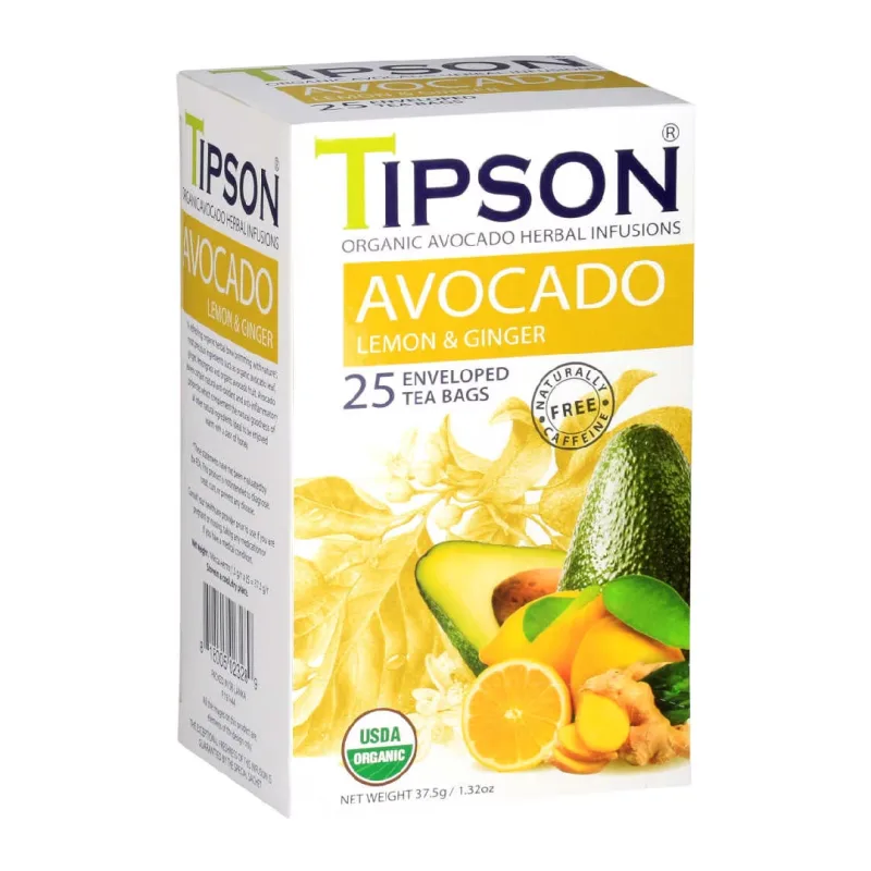 Ceai Eco avocado, lamaie si ghimbir, 25 plicuri, Tipson BASILUR TEA — preț și oferte