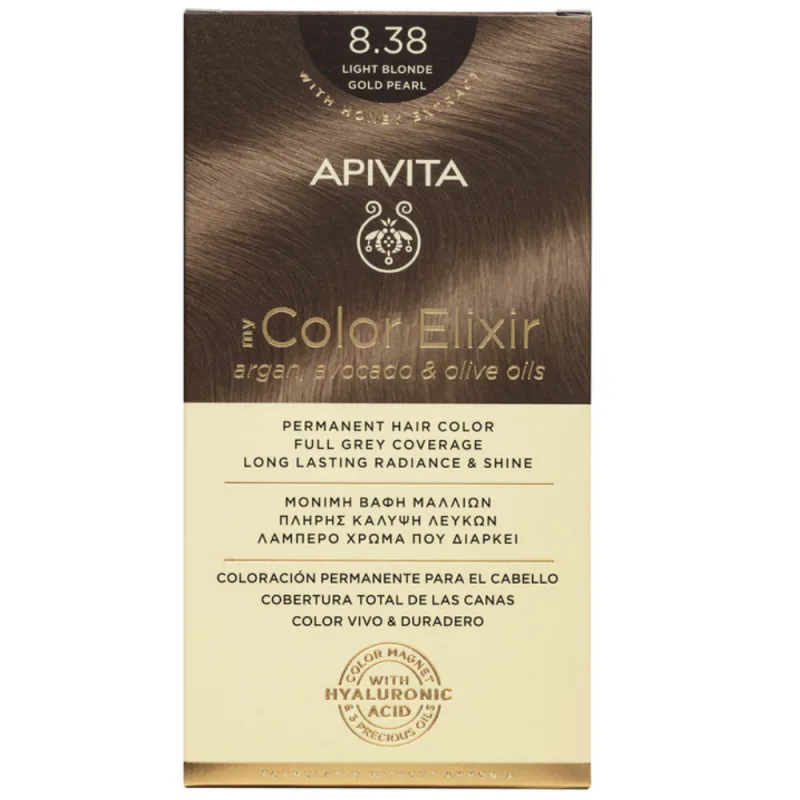 Apivita My Color Elixir Vopsea de par, N8.38 — preț și oferte