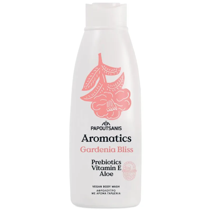 Gel de dus 100% vegan cu prebiotice si vitamina E Gardenia Bliss, 650ml, Aromatics — preț și oferte
