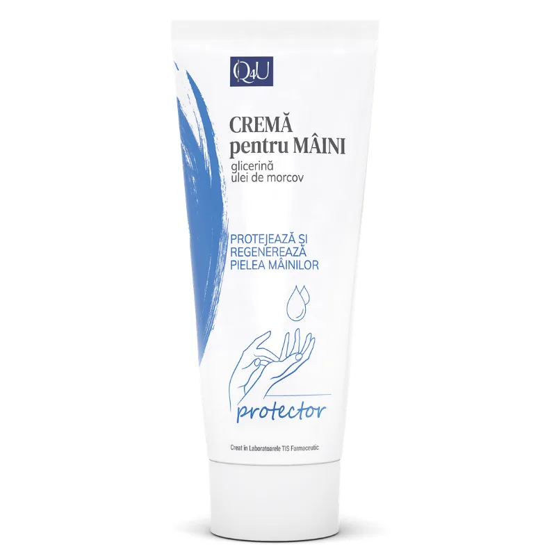 Crema pentru maini cu glicerina Q4U, 100ml, Tis Farmaceutic — preț și oferte