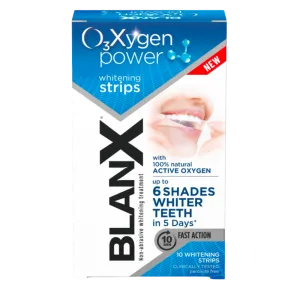 Benzi pentru albirea dintilor cu oxigen activ O3X, 5 x 2 bucati, BlanX