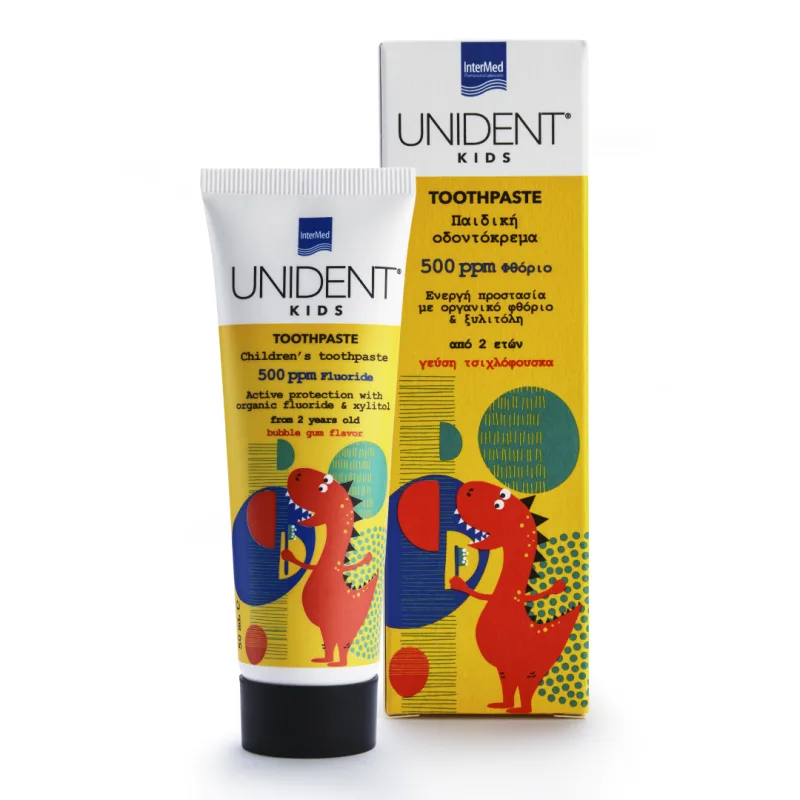 Pasta de dinti cu fluor 500 ppm pentru copii Kids, 50 ml, Unident — preț și oferte