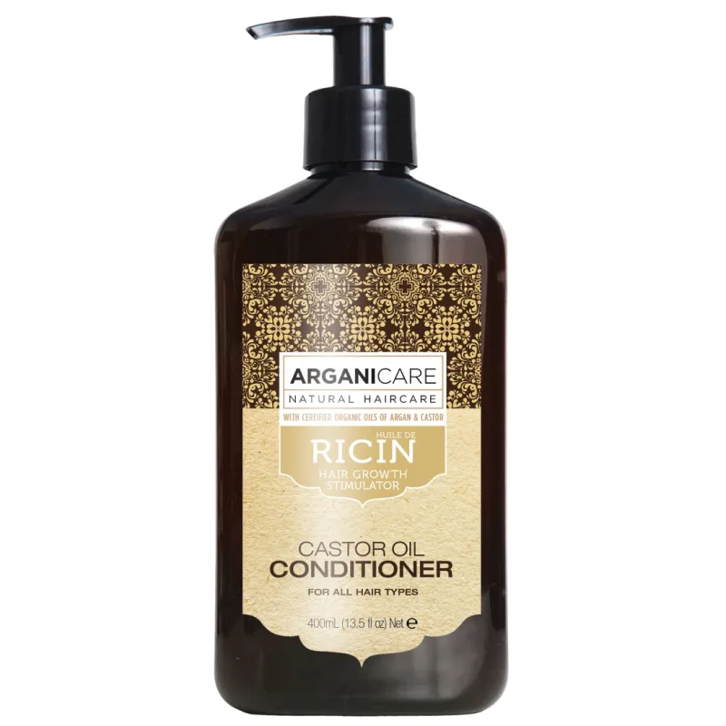 Balsam regenerant cu ulei de ricin pentru toate tipurile de par, 400ml, Arganicare — preț și oferte