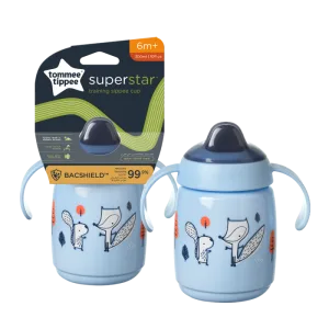 Cana Sippee cu protectie Bacshiled™ pentru +6 luni Albastra, 300ml, Tommee Tippee