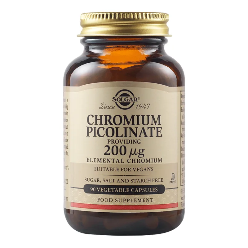 Picolinat de crom 200 mcg, 90 capsule, Solgar — preț și oferte