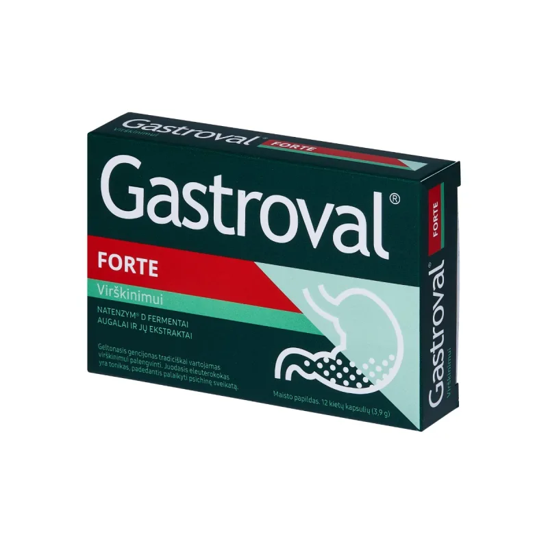 Complex enzime pentru digestie Forte, 12 capsule, Gastroval — preț și oferte
