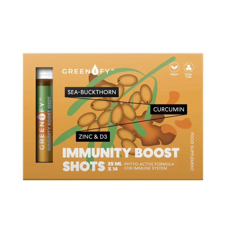 Boost pentru imunitate cu catina si turmeric, 25ml x 14 fiole buvabile, Greenify — preț și oferte